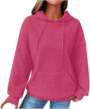 Hoodies for Women Trendy,Pullover Oversized Hooded Sweatshirts Y2k Long Sleeve Pullover Tops Fall Winter Clothes 2024