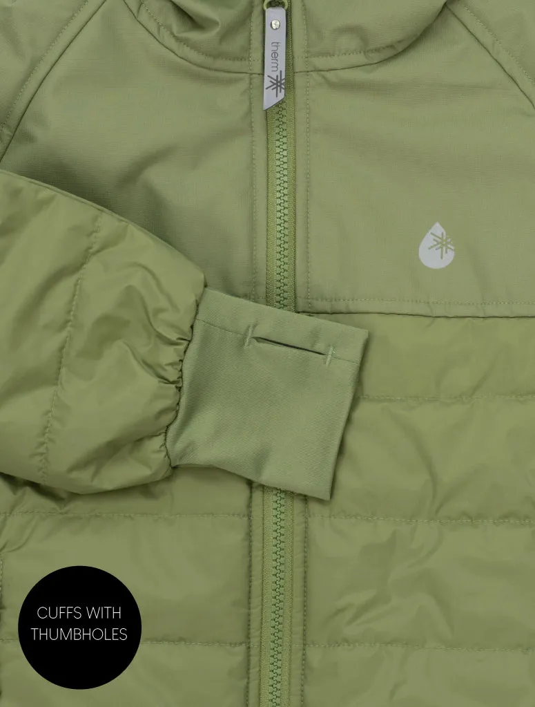 Hydracloud Puffer Jacket - Olive | Waterproof Windproof Eco