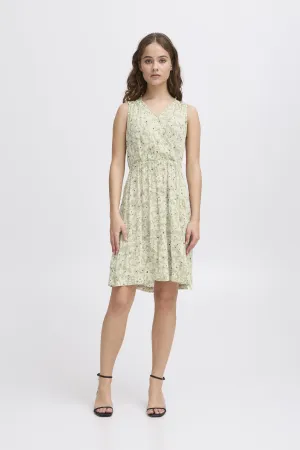 ICHI Tie Back Dress || Sage Floral