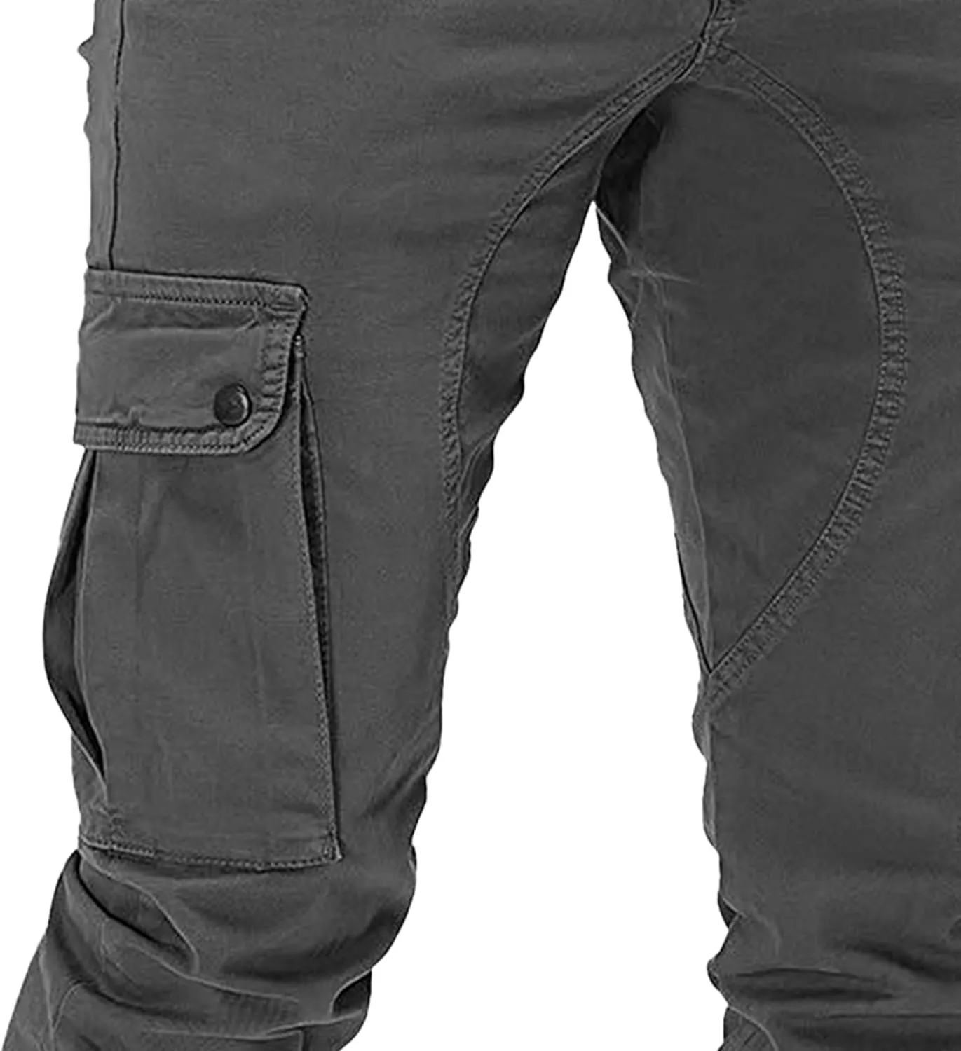 JEKE-DG Men's Slim Fit Ankle Cargo Pants Fashion Regular Casual Streetwear Pants Solid Distressed Pants with Pockets