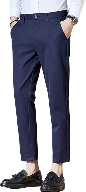 JEShifangjiusu Men's Slim-Fit Wrinkle-Resistant Chino Pant Flex Flat Front Straight Fit Pant Active Casual Pants Dress Pant