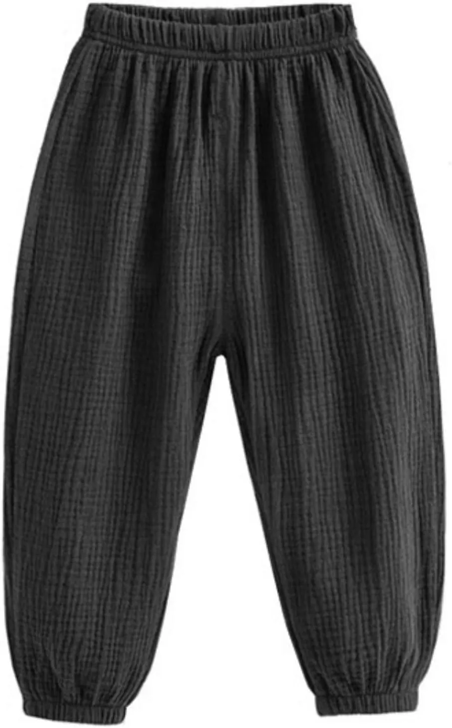 Kids Baby Boys Girls 3 Pack Cotton Linen Pants Casual Soft Elastic Long Bloomers Ankle Length Harem Pants Trousers