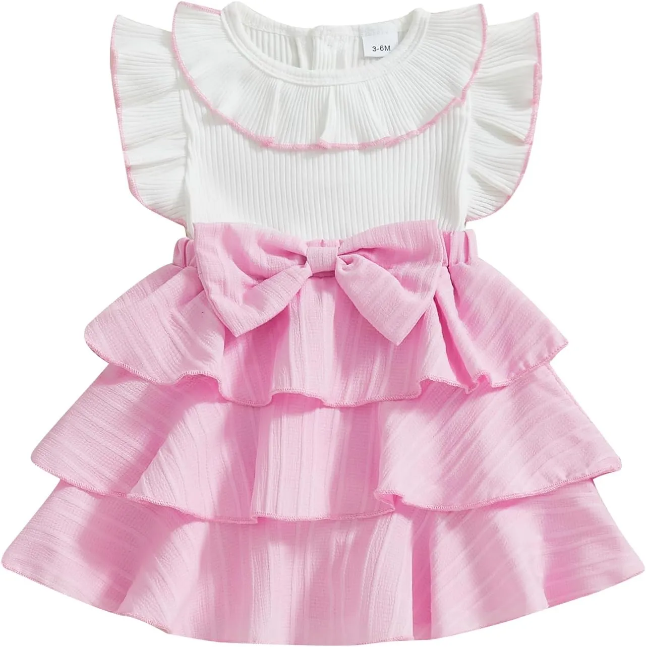 Kuriozud Toddler Baby Girl Ruffle Dress Sleeveless Layered Princess Dresses Beach Sundress Little Girl Spring Summer Clothes
