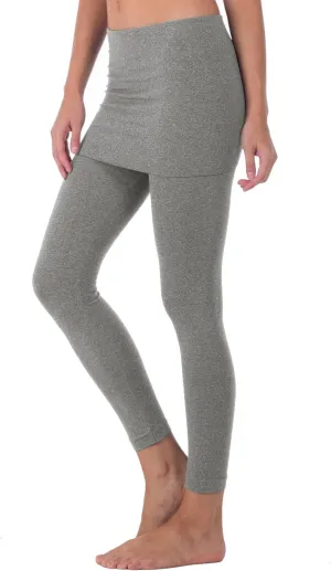 Kurve Womens Seamless Skirt Leggings  Casual Soft Stretch Solid Skirted Tights Pants Sports Workout Yoga (Made in USA)