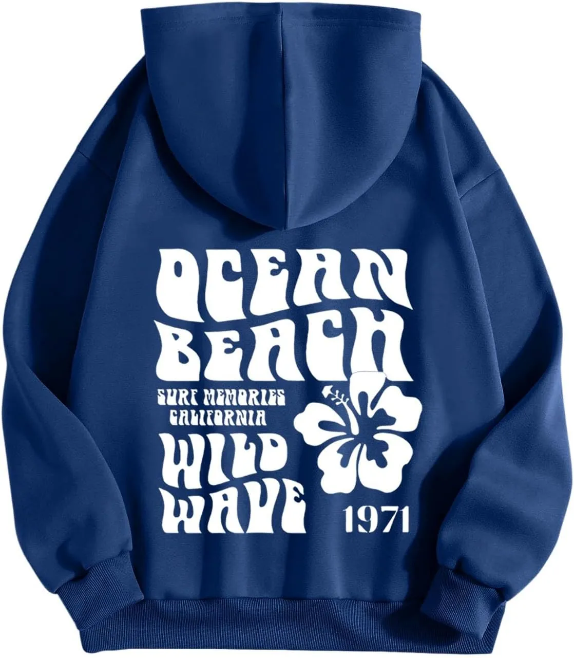 Let'S Be Happy Together Oversized Hoodies For Women Casual Long Sleeve Letter Printed Pullover Hooded Pocket Hoodie