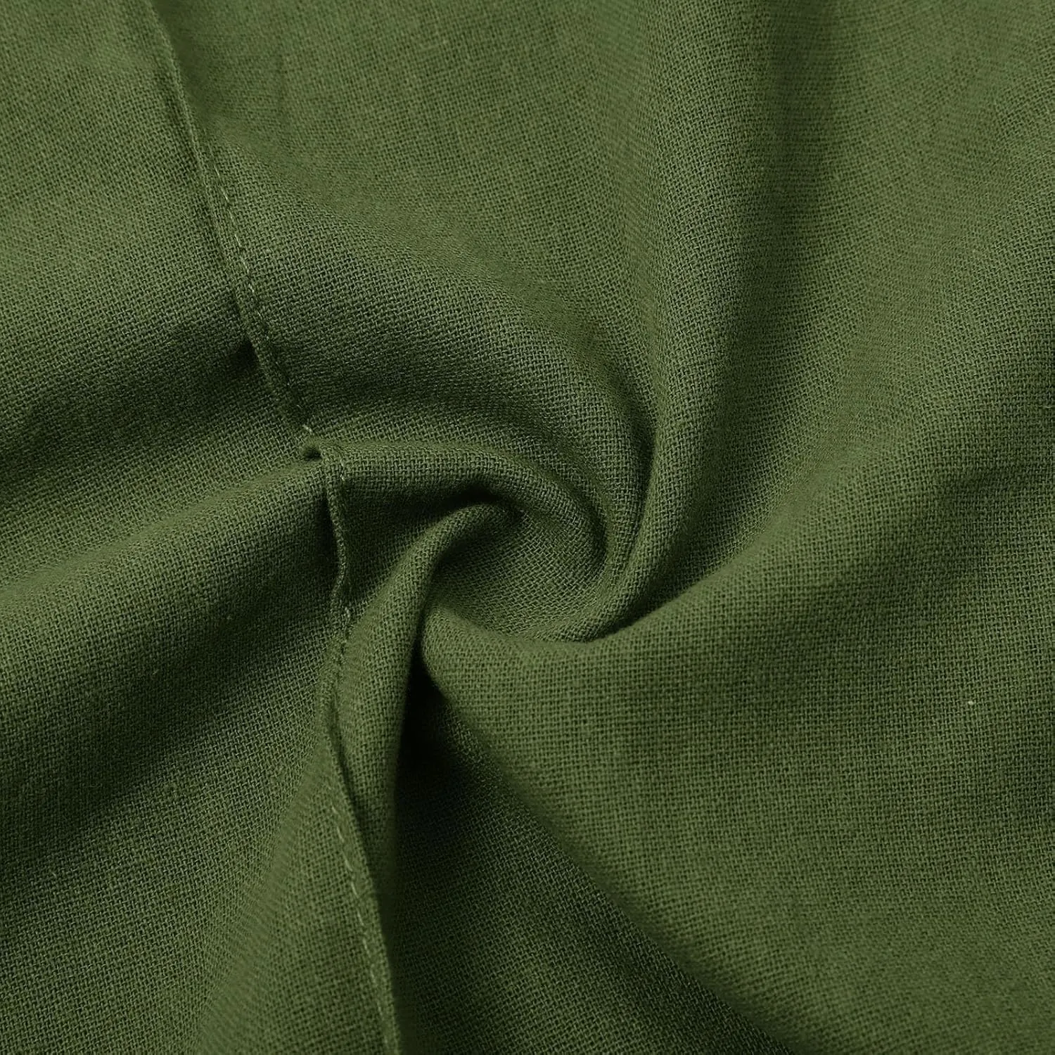 Linen Pants for Women Elastic High Waisted Straight Leg Trousers Pants Loose Casual Summer Dress Pants with Pockets