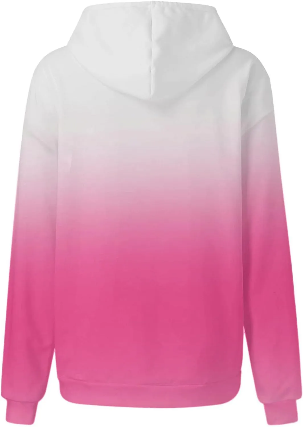 maisdgop Hoodies for Women Drawstring Pullover with Pocket Gradient Print Oversized Sweatshirt Casual Crewneck Hooded Tops