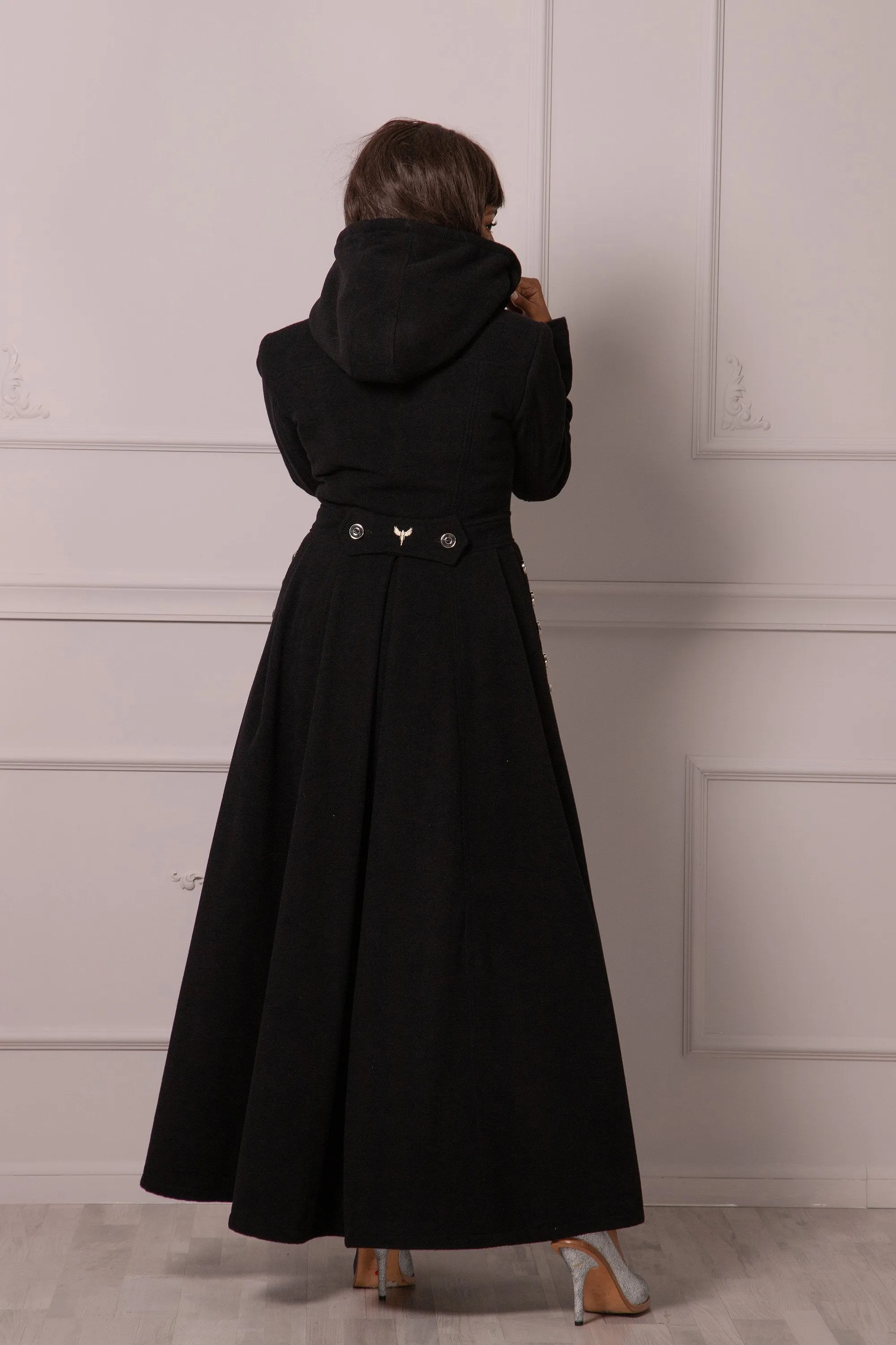 MAXI COAT WITH HOOD