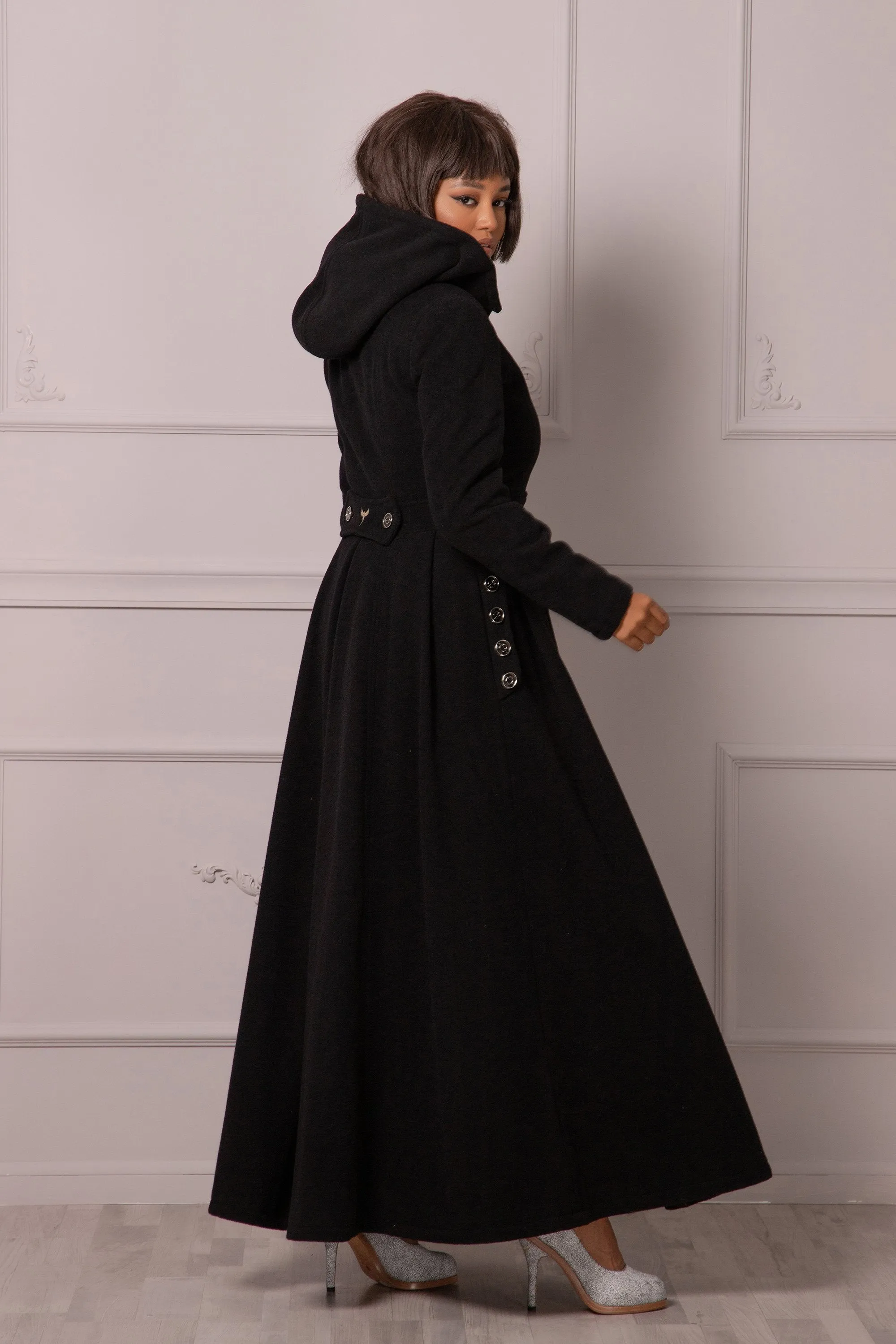 MAXI COAT WITH HOOD