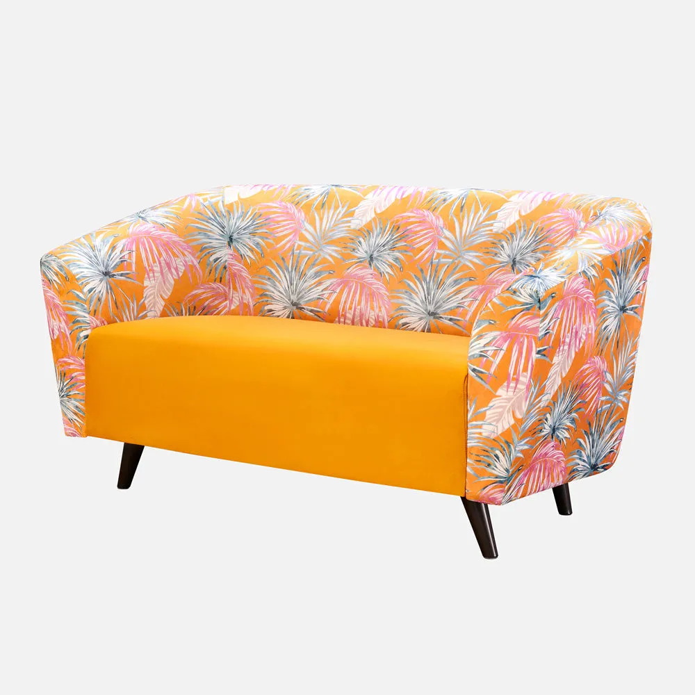 Meadow Mustard Palm Loveseat