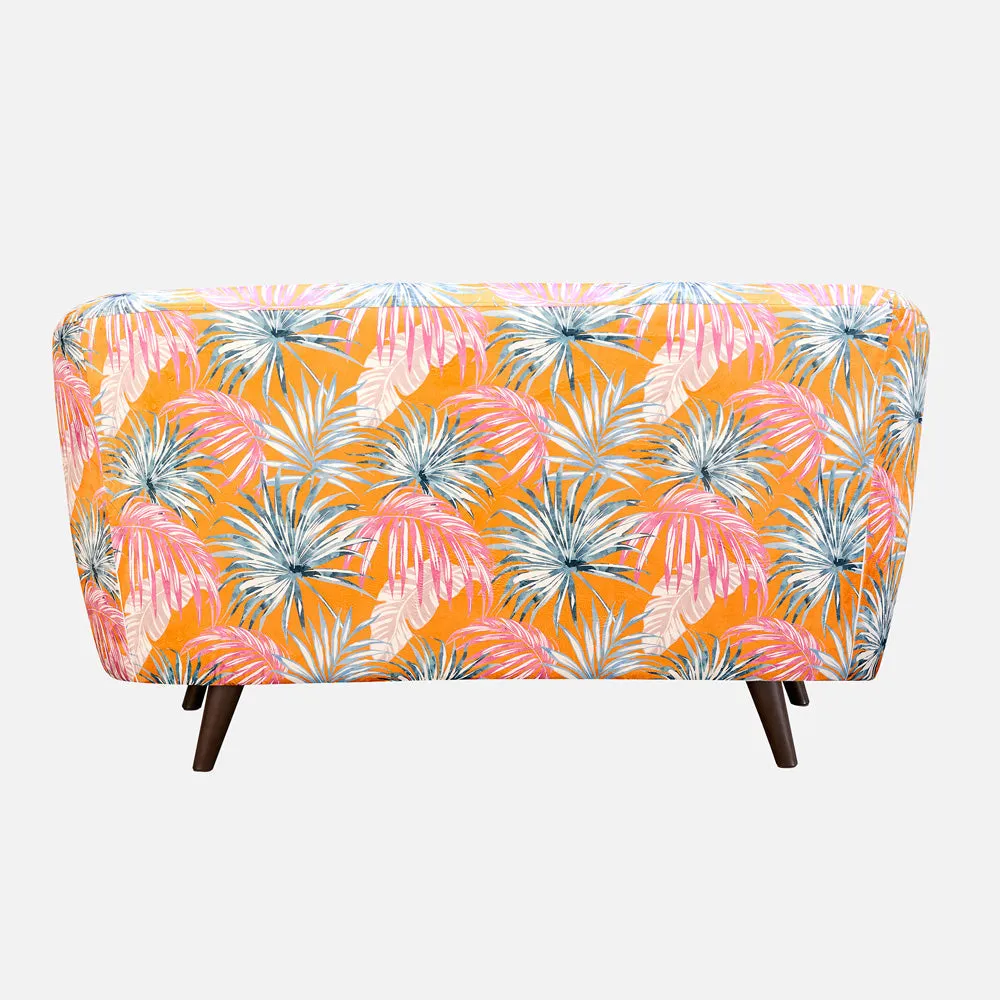 Meadow Mustard Palm Loveseat
