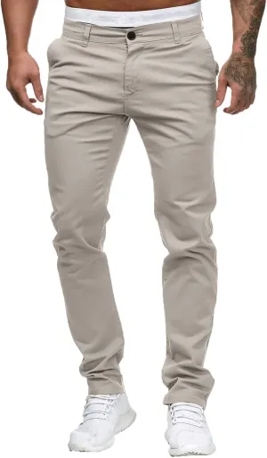 Men's Chino Pants Slim Fit Stretch Comfy Lightweight Dress Pants Skinny Straight Formal Pants Casual Business Trousers