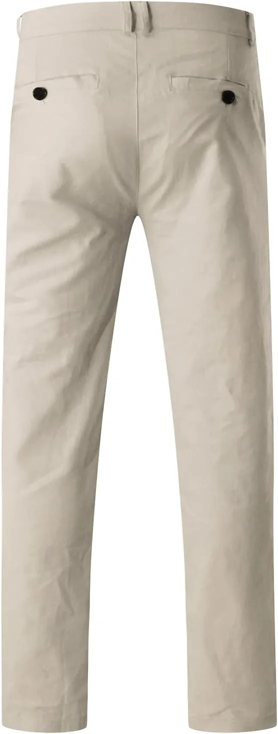 Men's Chino Pants Slim Fit Stretch Comfy Lightweight Dress Pants Skinny Straight Formal Pants Casual Business Trousers