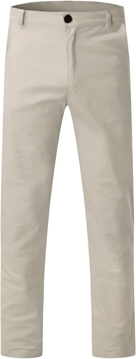 Men's Chino Pants Slim Fit Stretch Comfy Lightweight Dress Pants Skinny Straight Formal Pants Casual Business Trousers