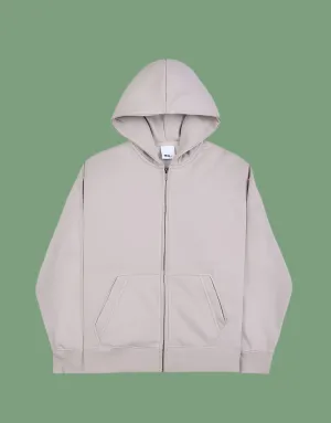 Men's Fleece Zipper Hoodie- Dark Grey