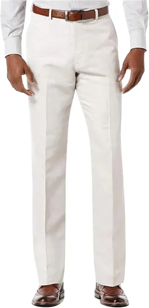 Mens Front Flat Casual Dress Pants Slim Fit Suit Pants Comfy Classic Stretch Chino Pants Business Work Trousers for Men