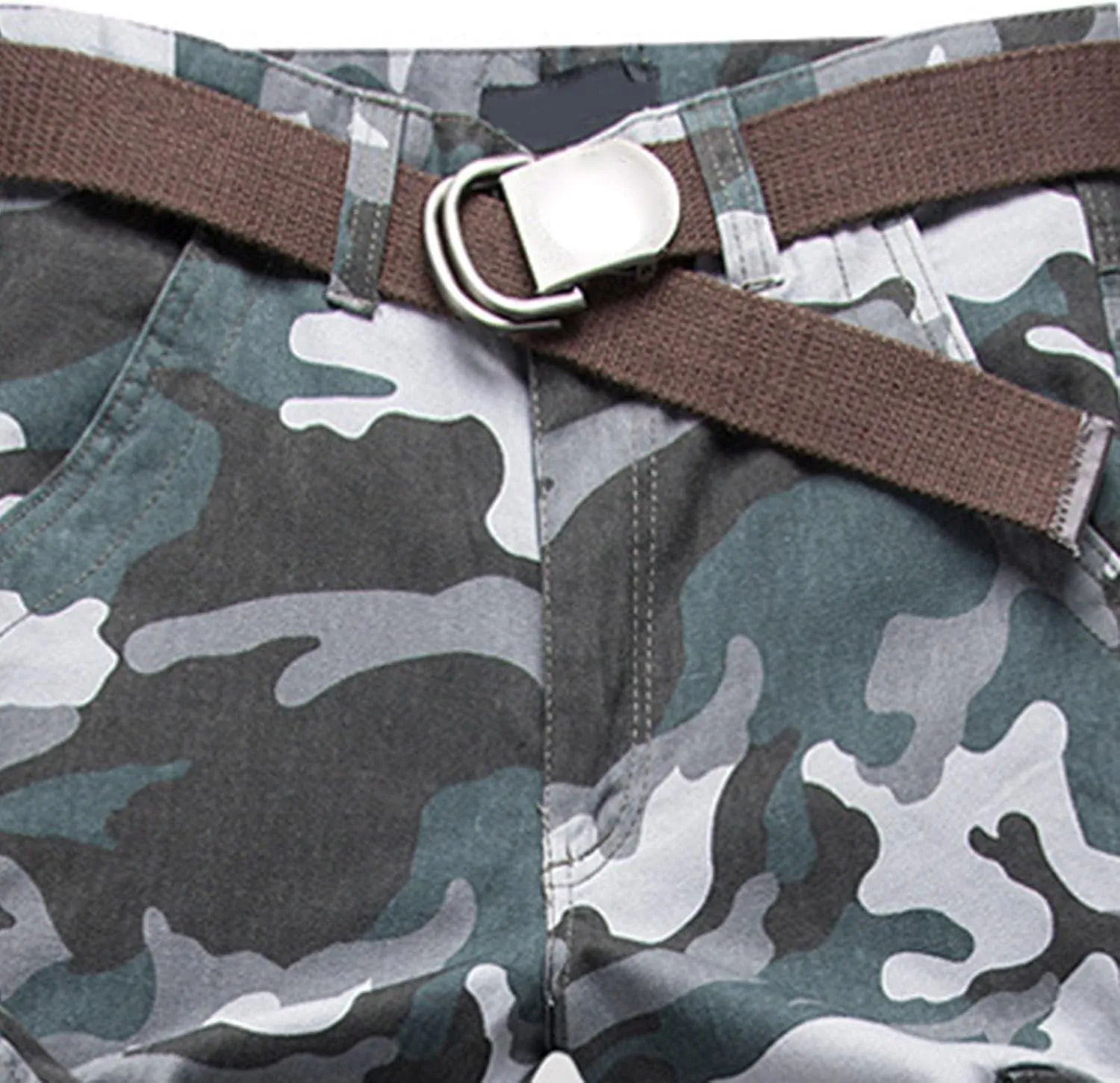 Mens Outdoor Fashion Cargo Pants Military Baggy Comfy Overalls Tactical Combat Simple Solid Color Multi-Pocket Hiking Trouser