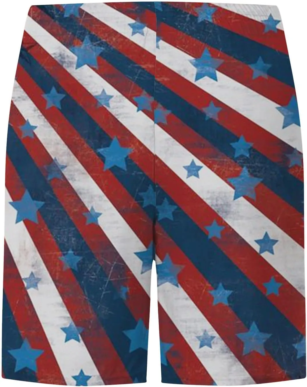 Mens Patriotic Graphic Shorts Independence Day Drawstring Elastic Waisted Casual Capris Combat Lightweight Drying Sportwear
