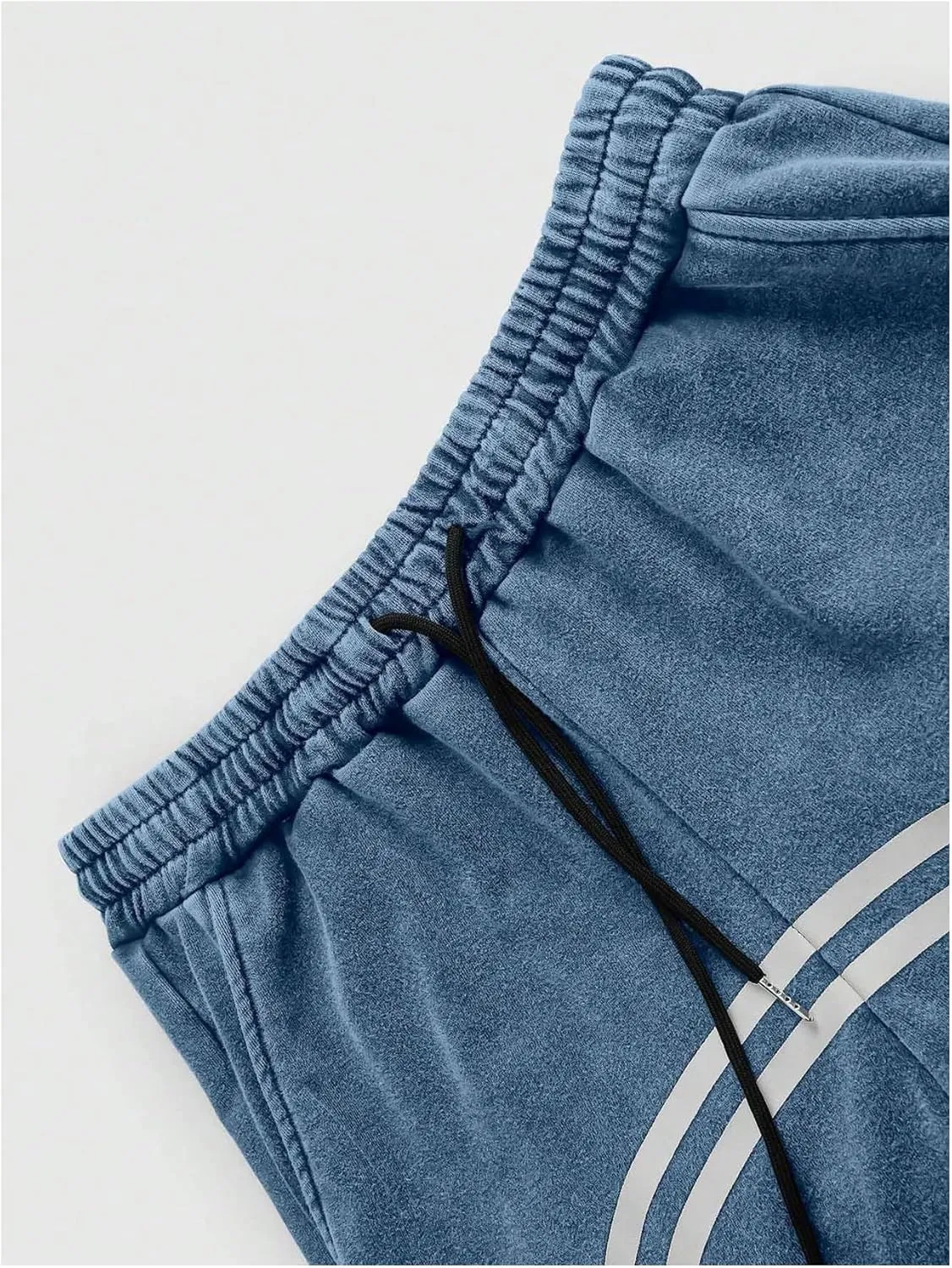 Men's Side Stripe Sweatpants Zipper Design Jogger Pants Drawstring Waist Wide Leg Trousers
