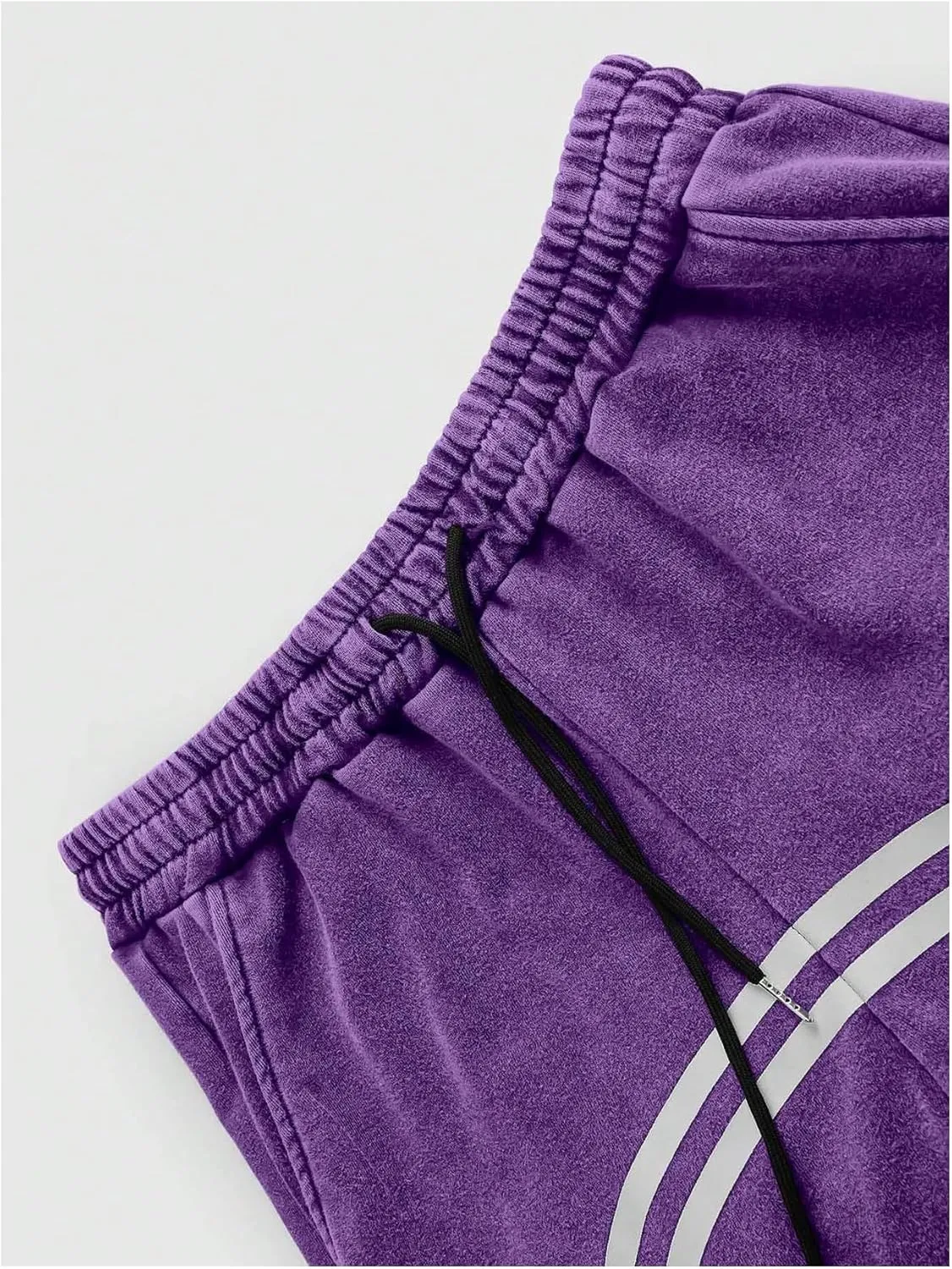 Men's Side Stripe Sweatpants Zipper Design Jogger Pants Drawstring Waist Wide Leg Trousers