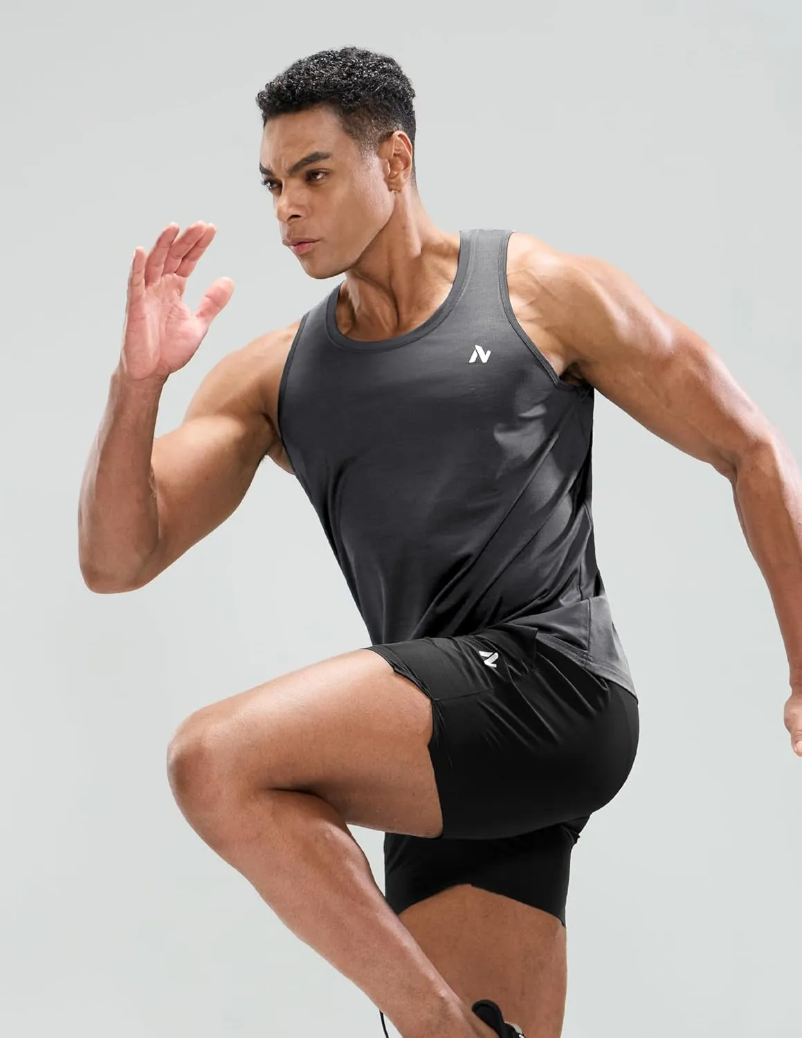 Mens Sleeveless Workout Running Tank Top Dry Fit Athletic Gym Sport Beach Muscle Bodybuilding Shirts