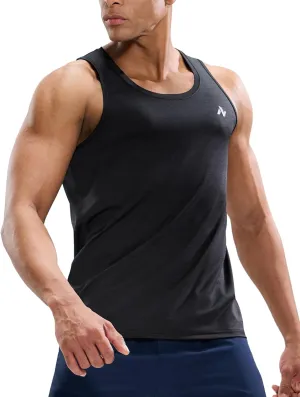 Mens Sleeveless Workout Running Tank Top Dry Fit Athletic Gym Sport Beach Muscle Bodybuilding Shirts