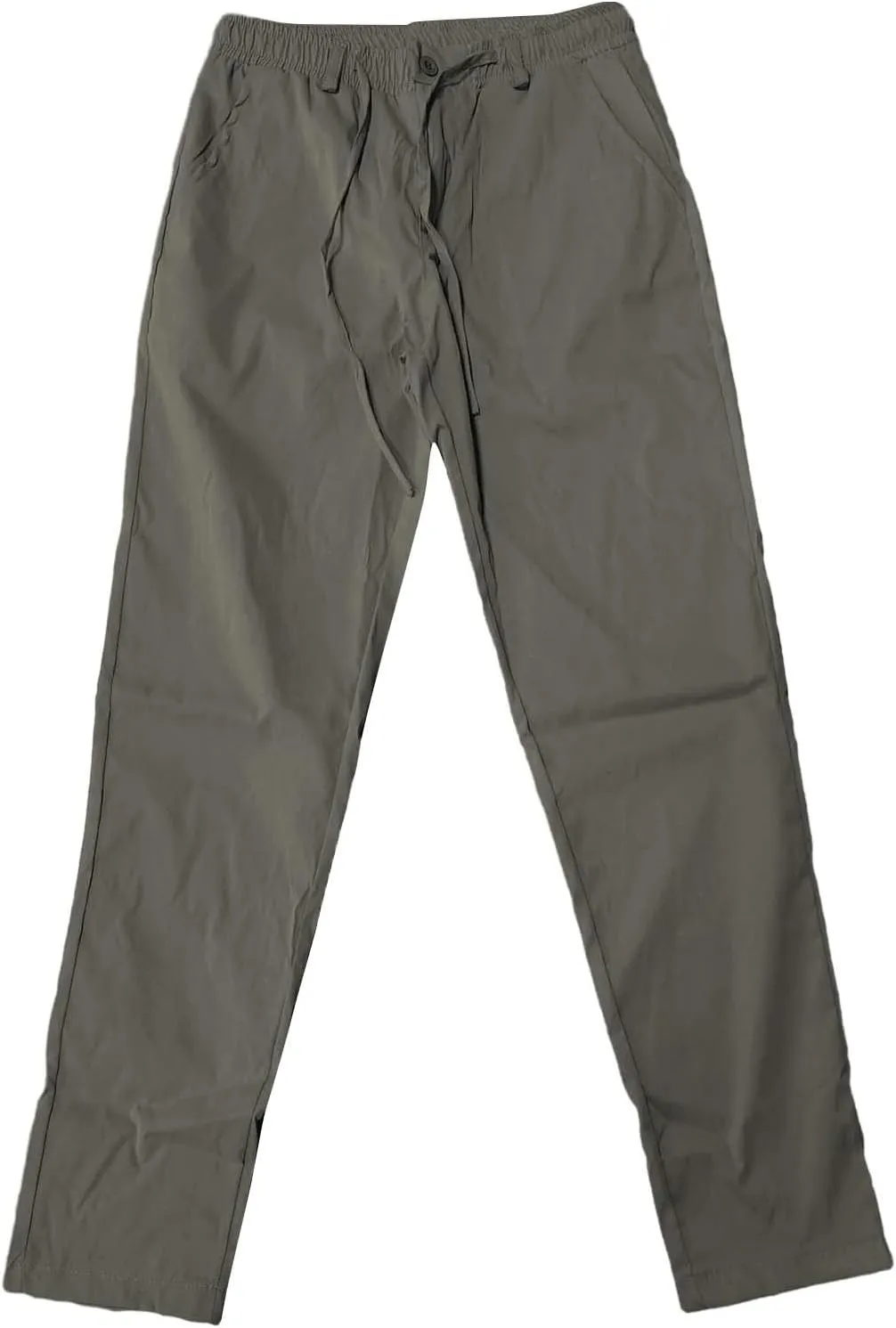 Mens Slim Fit Stretchy Casual Pants with Drawstrings Breathable Tapered Chino Pants for Work Flat Front Casual Golf Pant