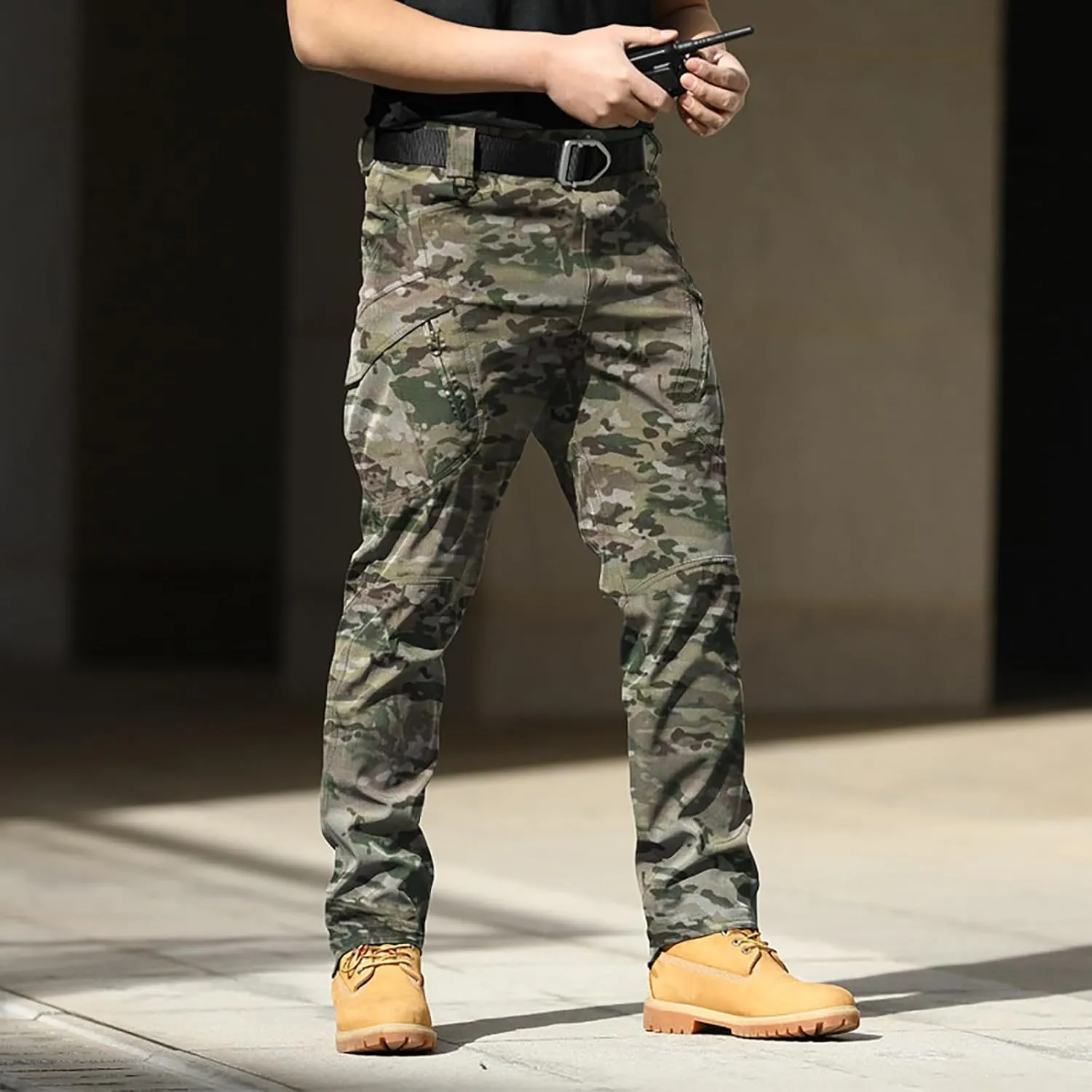 Mens Tactical Cargo Pants Mens Casual Pants Elastic Waist Restaurant Pants for Mens Lounge Sweatpants Camp Pants