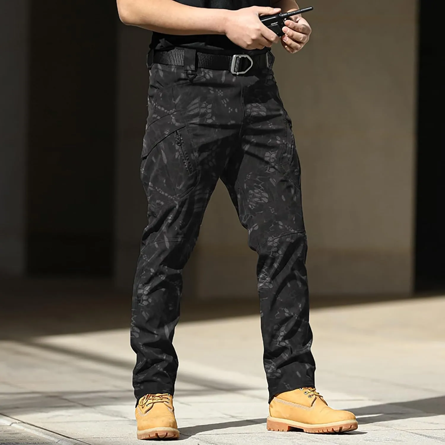 Mens Tactical Cargo Pants Mens Casual Pants Elastic Waist Restaurant Pants for Mens Lounge Sweatpants Camp Pants