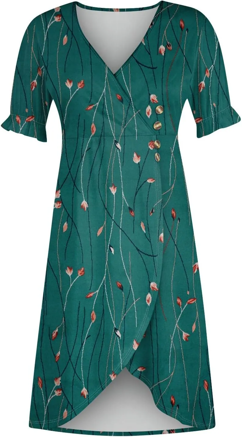 Midi Dresses for Women Dress Women Puff Sleeve Women Dresses for Special Occasions Summer Fitted