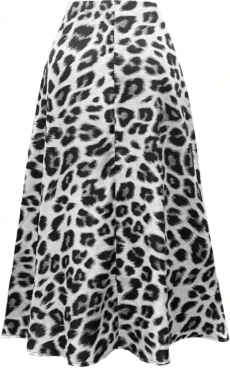 Milumia Women's Leopard Print High Waisted Skirt Ruffle Hem Bodycon Midi Skirt