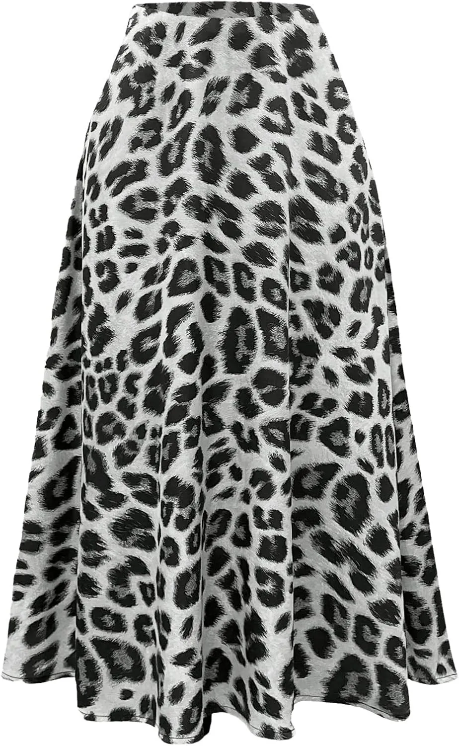 Milumia Women's Leopard Print High Waisted Skirt Ruffle Hem Bodycon Midi Skirt