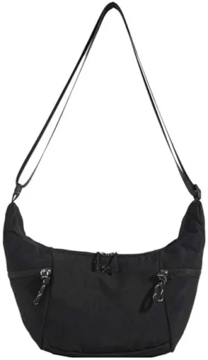 Molodo Nylon Crossbody Bag for Women Casual Soft Hobo Bag Crescent Bag Trendy Lightweight Shoulder Bag Handbag Purses