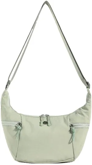 Molodo Nylon Crossbody Bag for Women Casual Soft Hobo Bag Crescent Bag Trendy Lightweight Shoulder Bag Handbag Purses