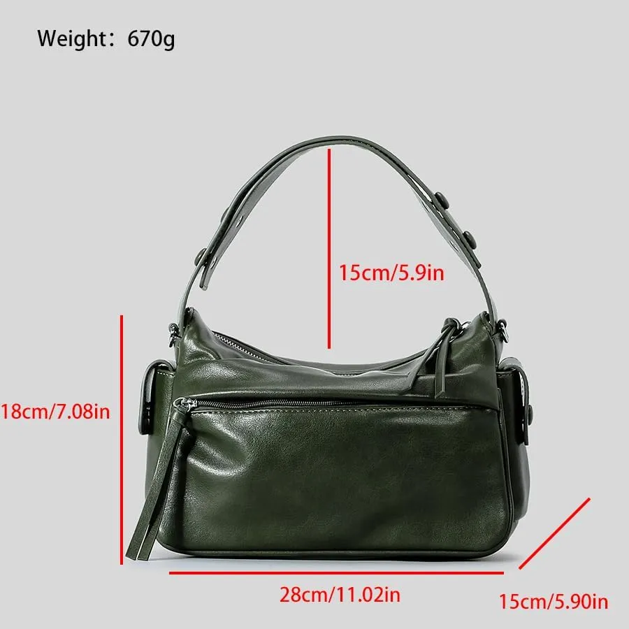 Molodo PU Leather Shoulder Bag for Women Casual Soft Satchel Bag Top Handle Bags Trendy Tote Handbag Purse Commuter Bag