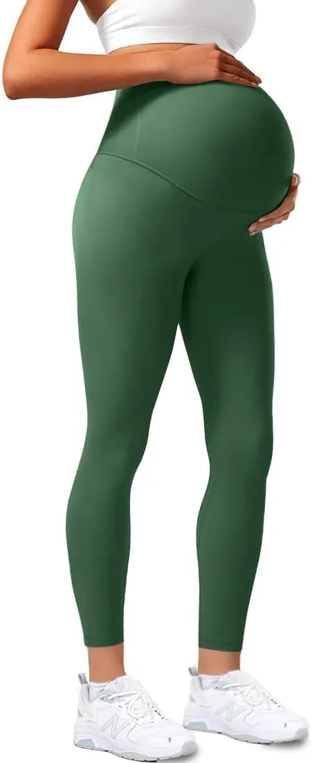 Olmlmt Womens Maternity Workout Leggings Over The Belly Buttery Soft Active Yoga Pregnancy Pants
