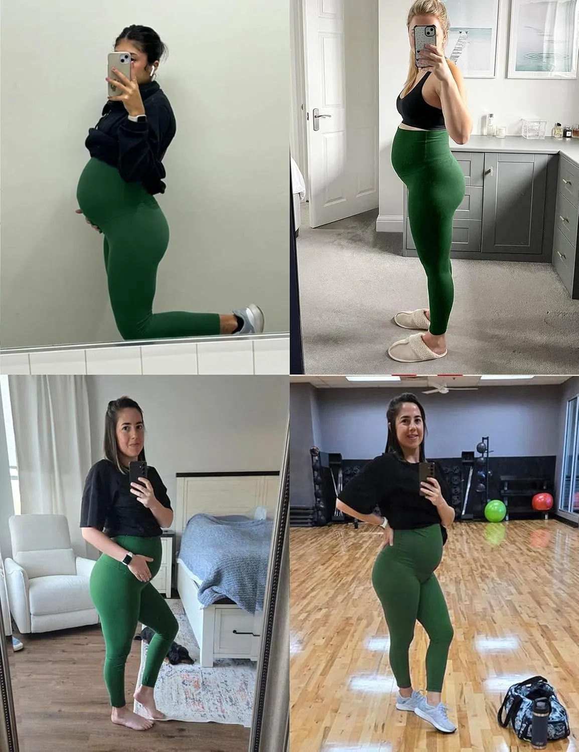 Olmlmt Womens Maternity Workout Leggings Over The Belly Buttery Soft Active Yoga Pregnancy Pants