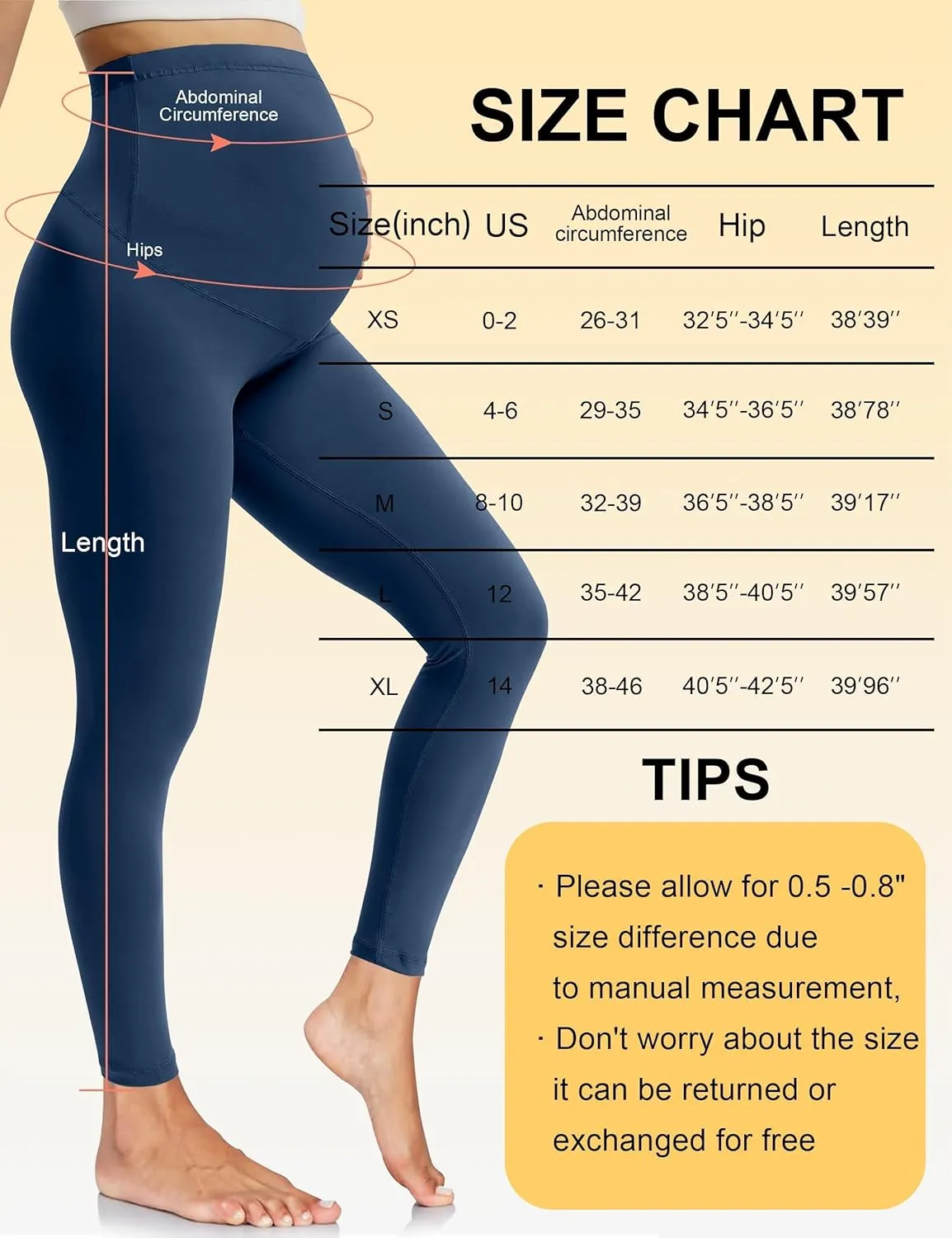Olmlmt Womens Maternity Workout Leggings Over The Belly Buttery Soft Active Yoga Pregnancy Pants
