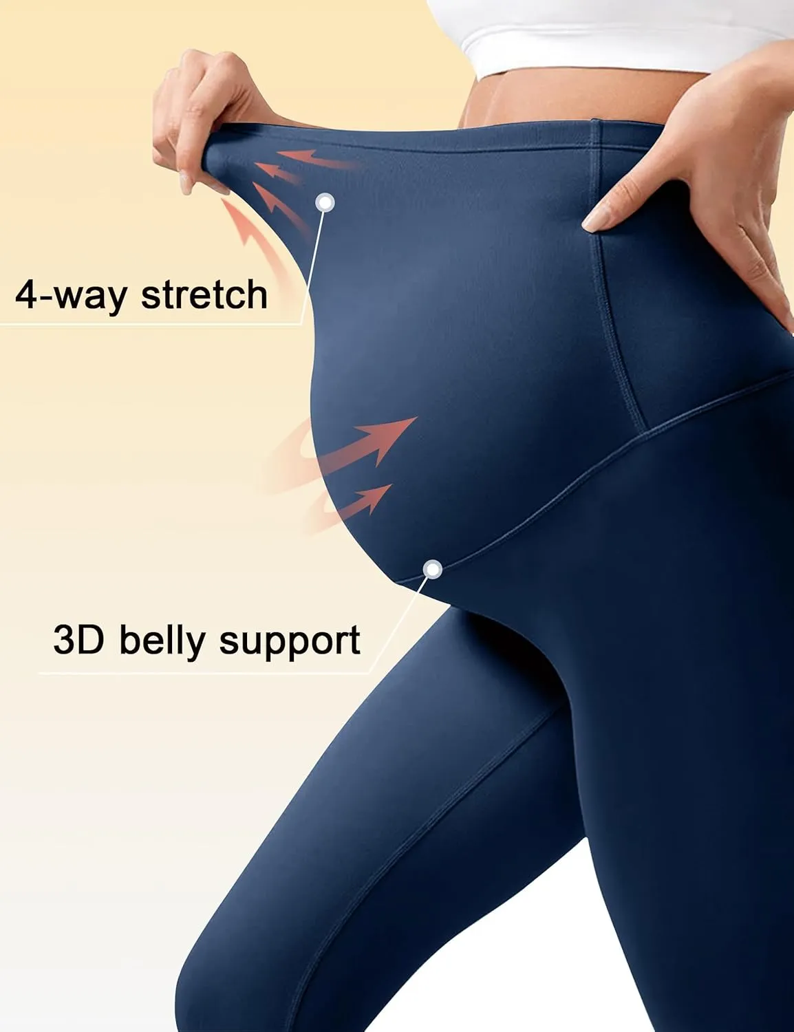 Olmlmt Womens Maternity Workout Leggings Over The Belly Buttery Soft Active Yoga Pregnancy Pants