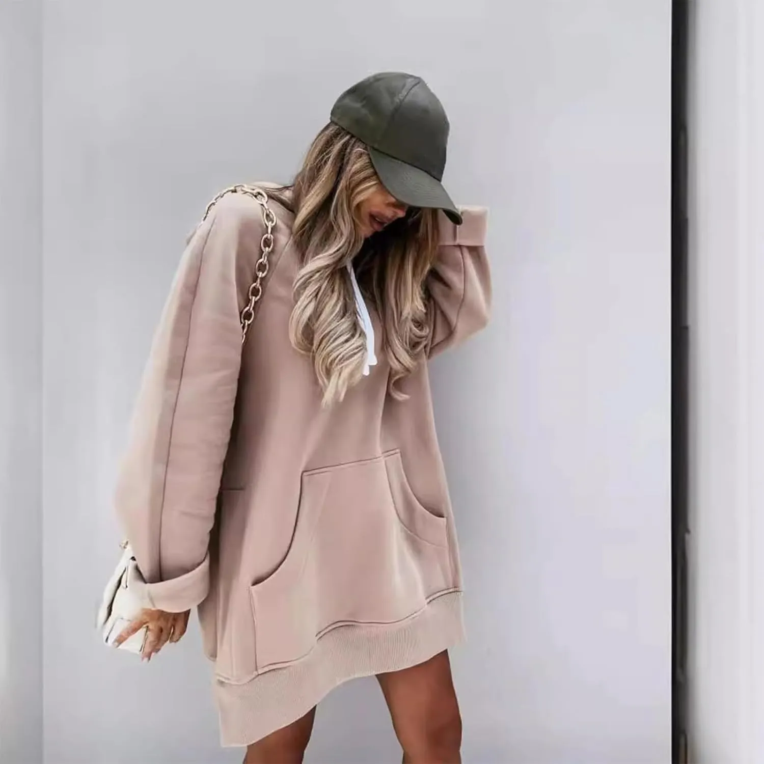 Oversized Hoodie Dress, Hoodie Dress for Women with Pockets, Hoodie Sweater Dress for Women