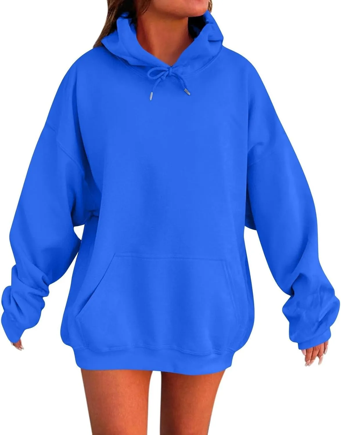 Oversized Hoodies for Women Drop Shoulder Fleece Sweatshirts Plus Size Pullover Tops 2024 Fashion Preppy Clothes