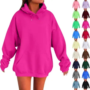 Oversized Hoodies for Women Trendy Casual Comfy Fleece Pullover Loose Fit Plus Size Cute Sweatshirts Winter