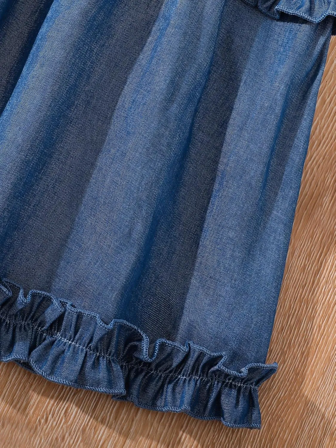 OYOANGLE Girl's Cute High Elastic Waist Frill Trim A Line Flared Swing Flowy Midi Skirt