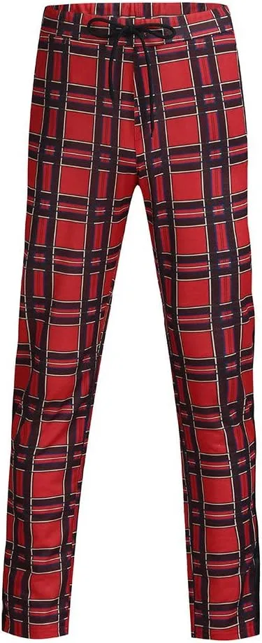 Plaid Panst for Men Fashion Stretch Dress Pants Slim Fit Pants Skinny Pants Stretch Slim Fit Business Tapered Pants