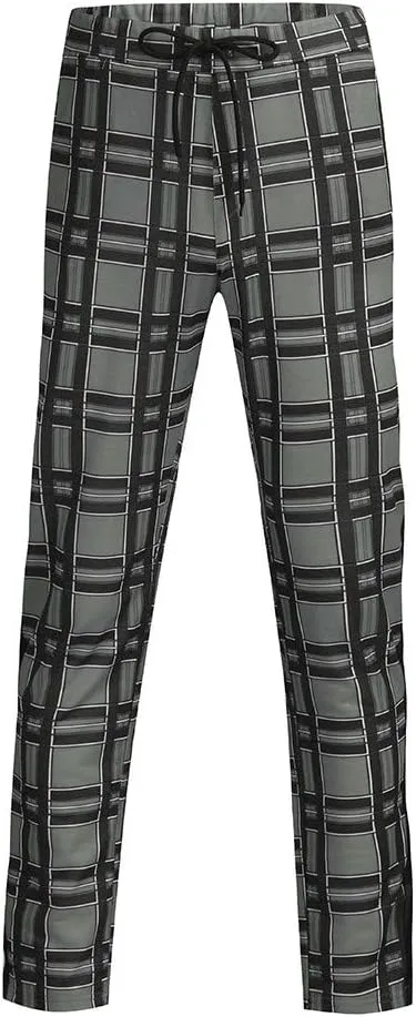Plaid Panst for Men Fashion Stretch Dress Pants Slim Fit Pants Skinny Pants Stretch Slim Fit Business Tapered Pants
