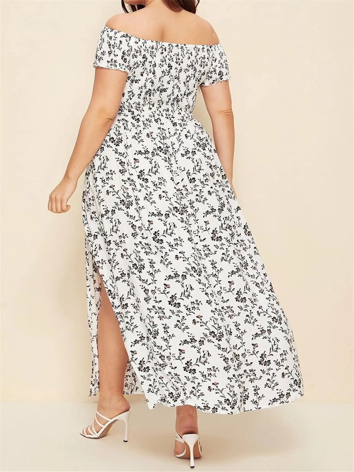 Plus Size Dresses for Women Long Flowy Floral Maxi Dress Boho Beach Sundress Casual A-line Summer Loose Trendy Dress