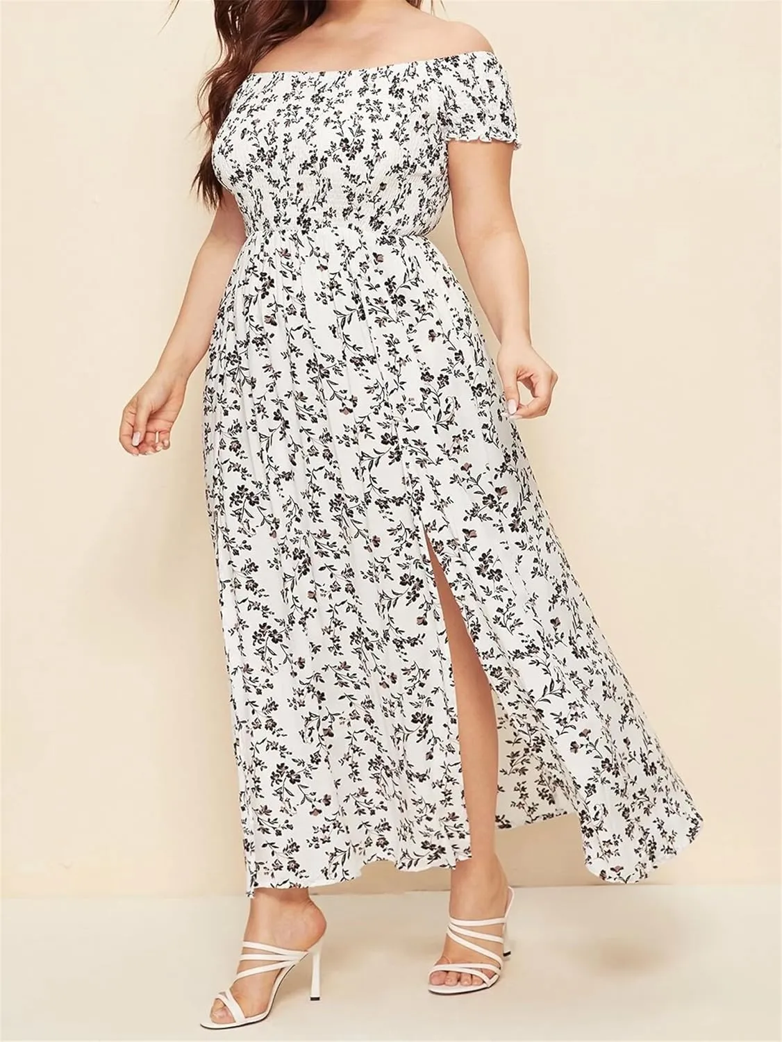 Plus Size Dresses for Women Long Flowy Floral Maxi Dress Boho Beach Sundress Casual A-line Summer Loose Trendy Dress