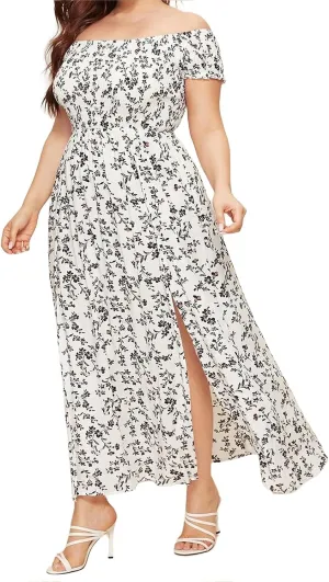 Plus Size Dresses for Women Long Flowy Floral Maxi Dress Boho Beach Sundress Casual A-line Summer Loose Trendy Dress