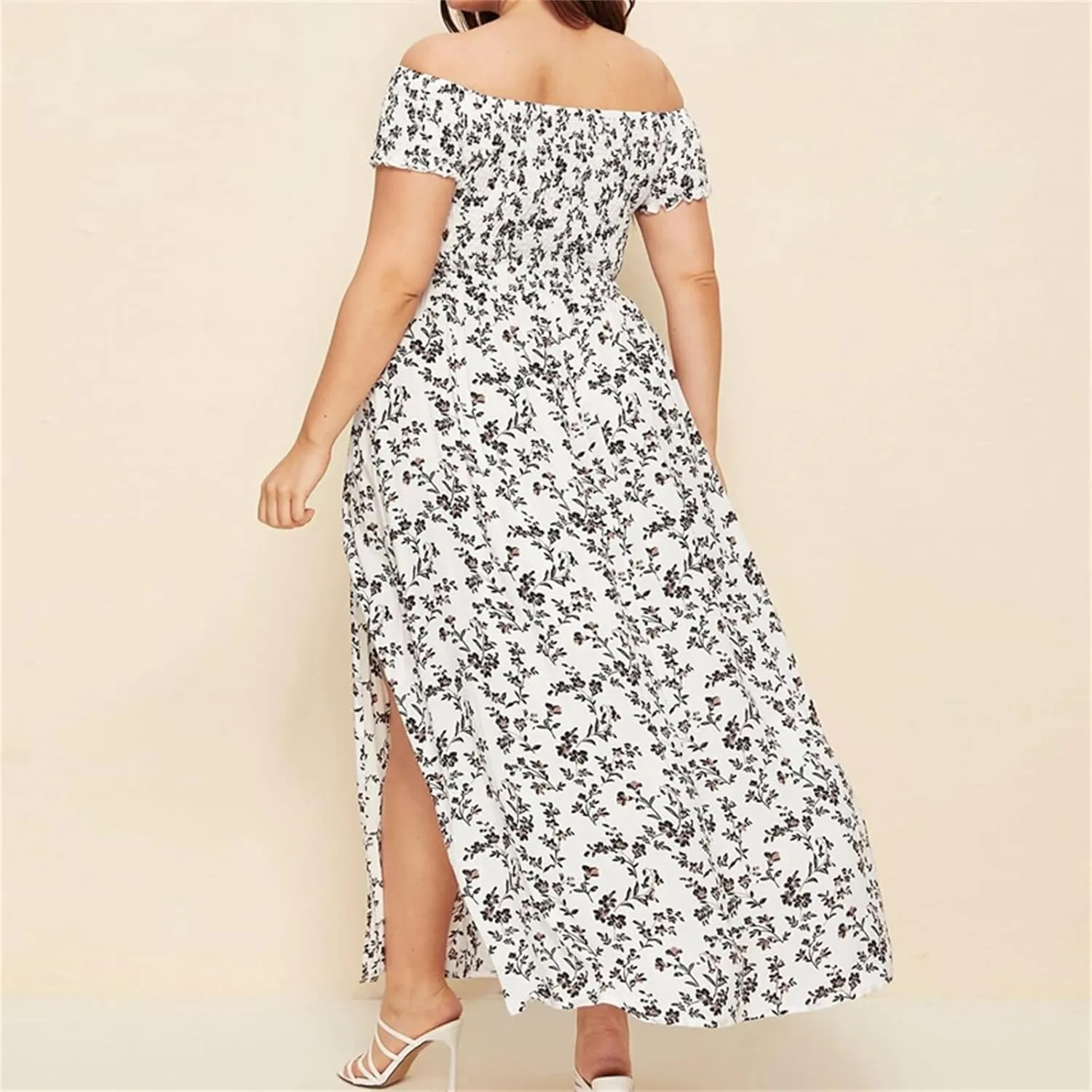 Plus Size Dresses for Women Long Flowy Floral Maxi Dress Boho Beach Sundress Casual A-line Summer Loose Trendy Dress