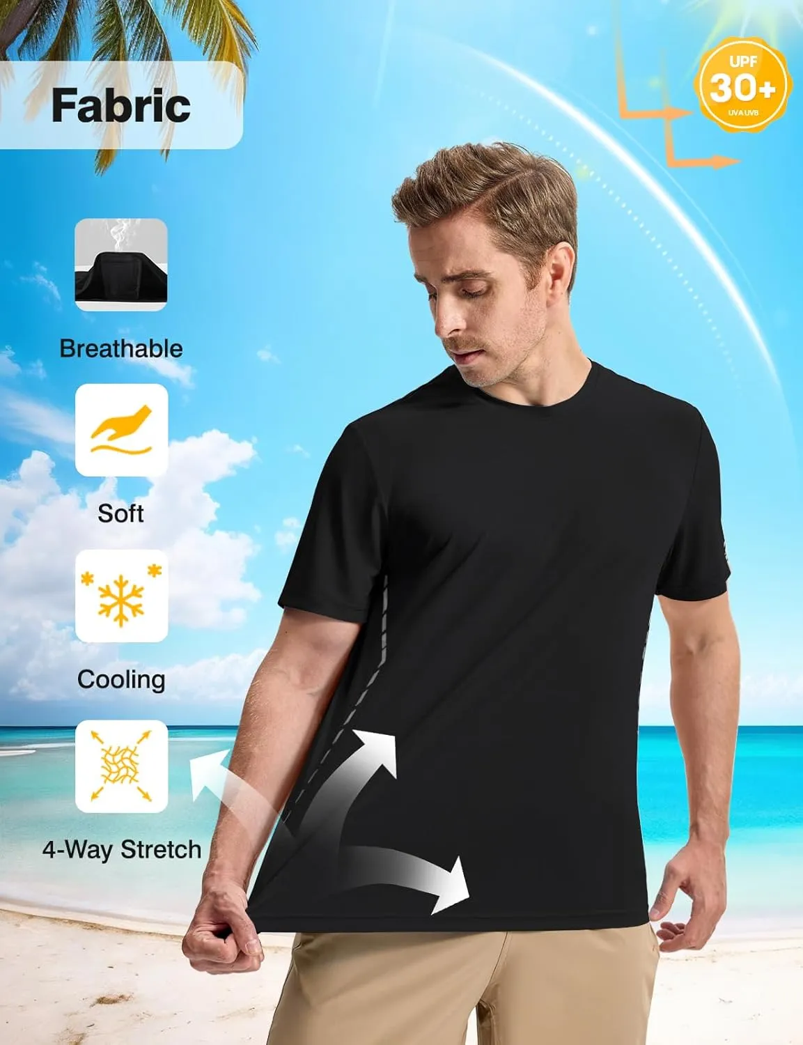 Rdruko Mens Athletic Shirts Dry Fit Short Sleeve Moisture Wicking Workout Shirts Breathable Cool Running Gym T-Shirt